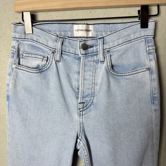 Cotton Citizen Split Skinny Leg Light Wash Button Fly Women’s Size 24 - Picture 4 of 10